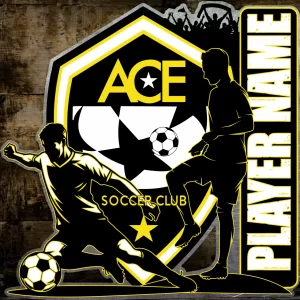 Mens ACE Soccer Club Thank You Gift Wall Decor