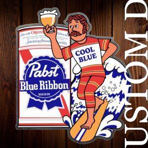 Vintage Pabst Cool Blue Surfer Man Wall Decor